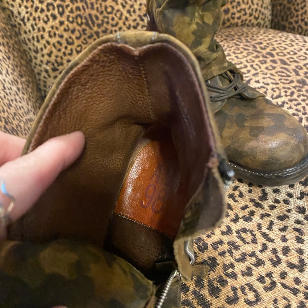 AS98 Camouflage Leather Ankle Boots - Picture 8 of 10